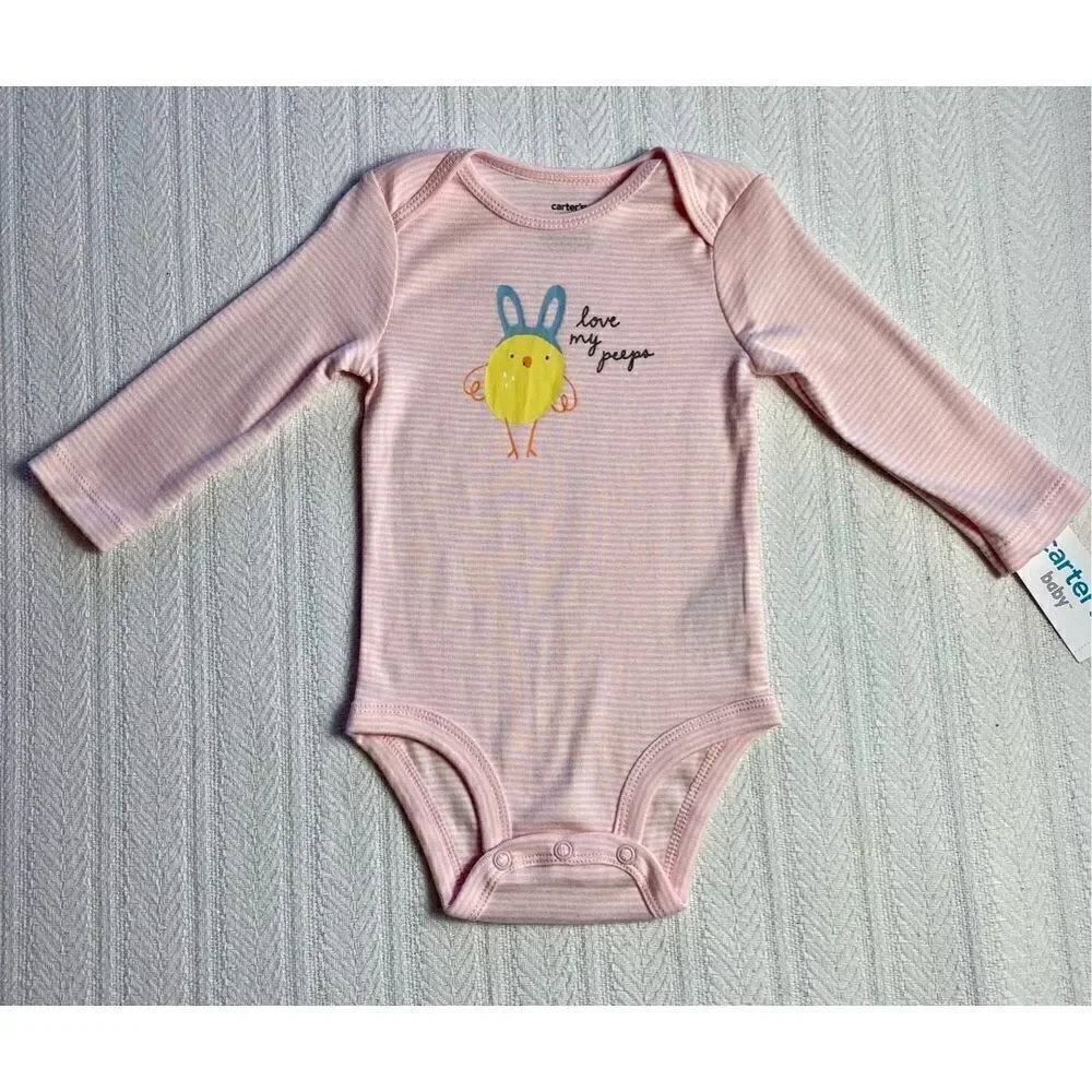 CARTER’S BABY 9M Easter Chick Bodysuit -“ LOVE MY PEEPS”